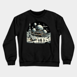 Lunar Frontier: Moon Base Alpha Crewneck Sweatshirt